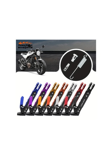 Xuweiwei Universal Motorcycle Kickstand Blue Ayarlanabilir Alaşım Motosiklet Yan Sehpası