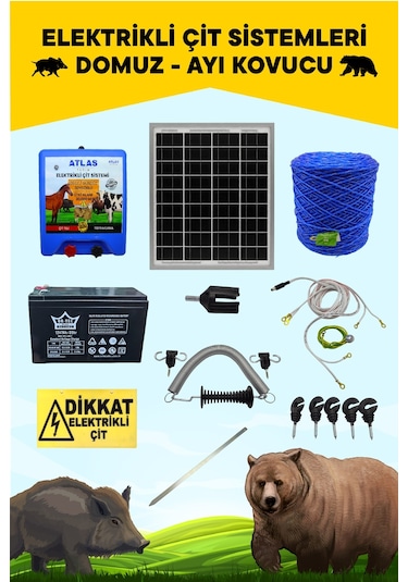 Atlas Ekonomik Elektrikli Çit 5 Yıl Garanti 500mt Set Ömürlük Ürün No1