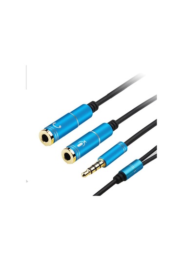 3.5 Mm Stereo Kulaklık + Hoparlör Çoklayıcı Kablo
