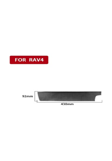 Geeksen Toyota Rav4 2006-2013 Sağ Sürücü Orta Kontrol Paneli Karbon Fiber Sticker Siyah İç Dekor 1 Adet 1 Adet