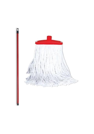 Emr saplı paspas ucu - temizli seti püskülü mop geniş