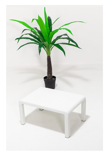 Lara Sehpa Bahçe - Balkon - Teras Mobilyası - Beyaz