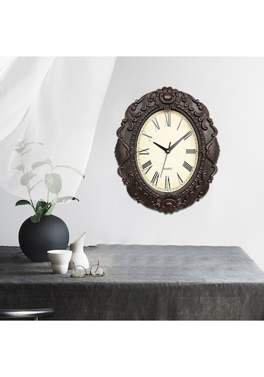 Pazly Suntek Siyah-bakır Siyah Sessiz Saatleri Saati Duvar Dekoratif Bakır 14'' & Kj Çok Renkli