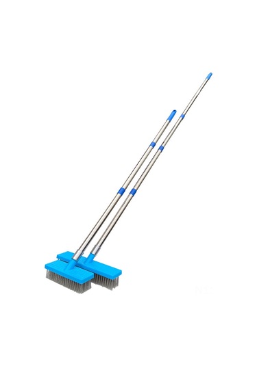 Geeksen Stahlborsten-bodenbürste Hartborstige 30cm Edelstahlbürste Für Moos Schmutz Rost Reinigung Hausgebrauch Plastik-bürstenhalter