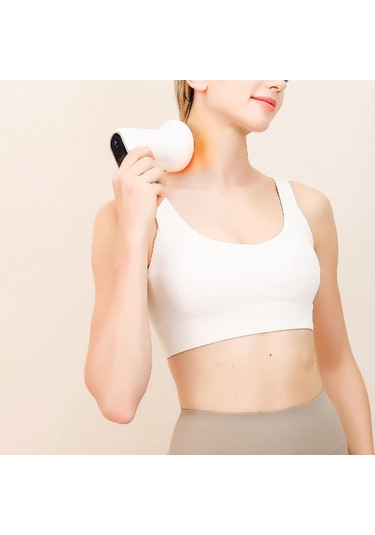 Suntek Mini Masaj Makinesi 5 Başlığı El Tipi Aleti Kol Vücut Beyaz