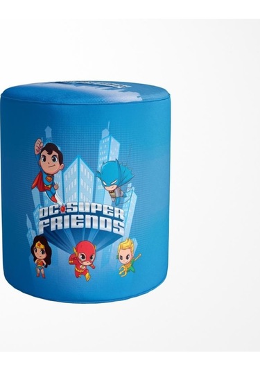 Dc Super Friends Puf Warner Bros Lisanslı Ürün, Süet Kumaş, Uluslararası Solmama Sertifikası Çok Renkli