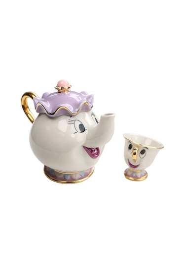 Luckystar1 Eternal Luck Güzel Ve Çirkin Seramik Çaydanlık Bardak Seti Çok Renkli