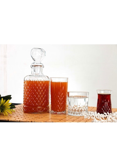 Plt Design Lav Odin 25 Parça Sofra Seti - Bardak Seti-çay-meşrubat-su Bardağı Ve Karaf