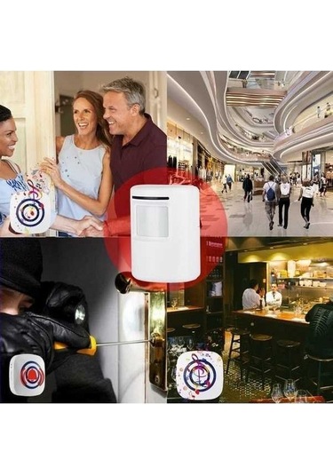 Pazly Zili Yw Uyarı Sensörlü Kablosuz Hareket Dedektörlü Kapı Güvenlik Alarmı Qq