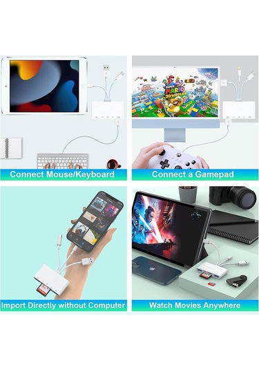 Usb 3.0 Type C Lightning To Sd Tf Otg Kart Okuyucu Çevirici
