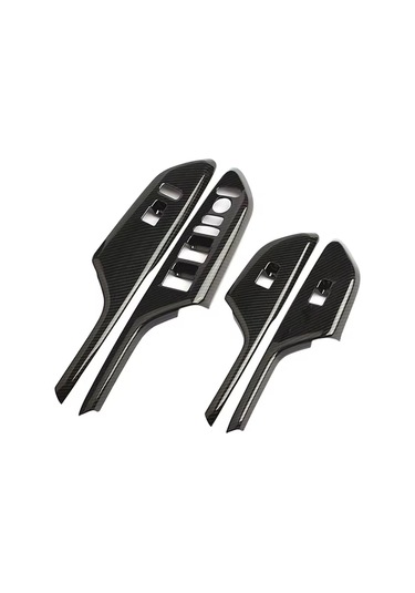 Honda Civic Fc5 Fk7 2017 - 2020 İç Kapı Kol Dayama Cam Düğme Karbon Fiber 2 Adet Ön Taraf 2 Adet Ar