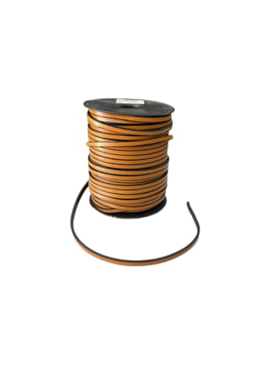 Deri Biye - 3x5 Mm Deri Ip - Özel Silikon Kenar Boyalı 5 Metre