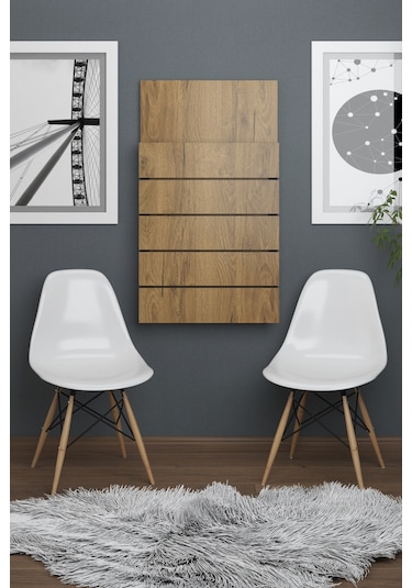 Fulya Duvara Monte Katlanabilir Pratik Yemek Masası Balkon Masa C