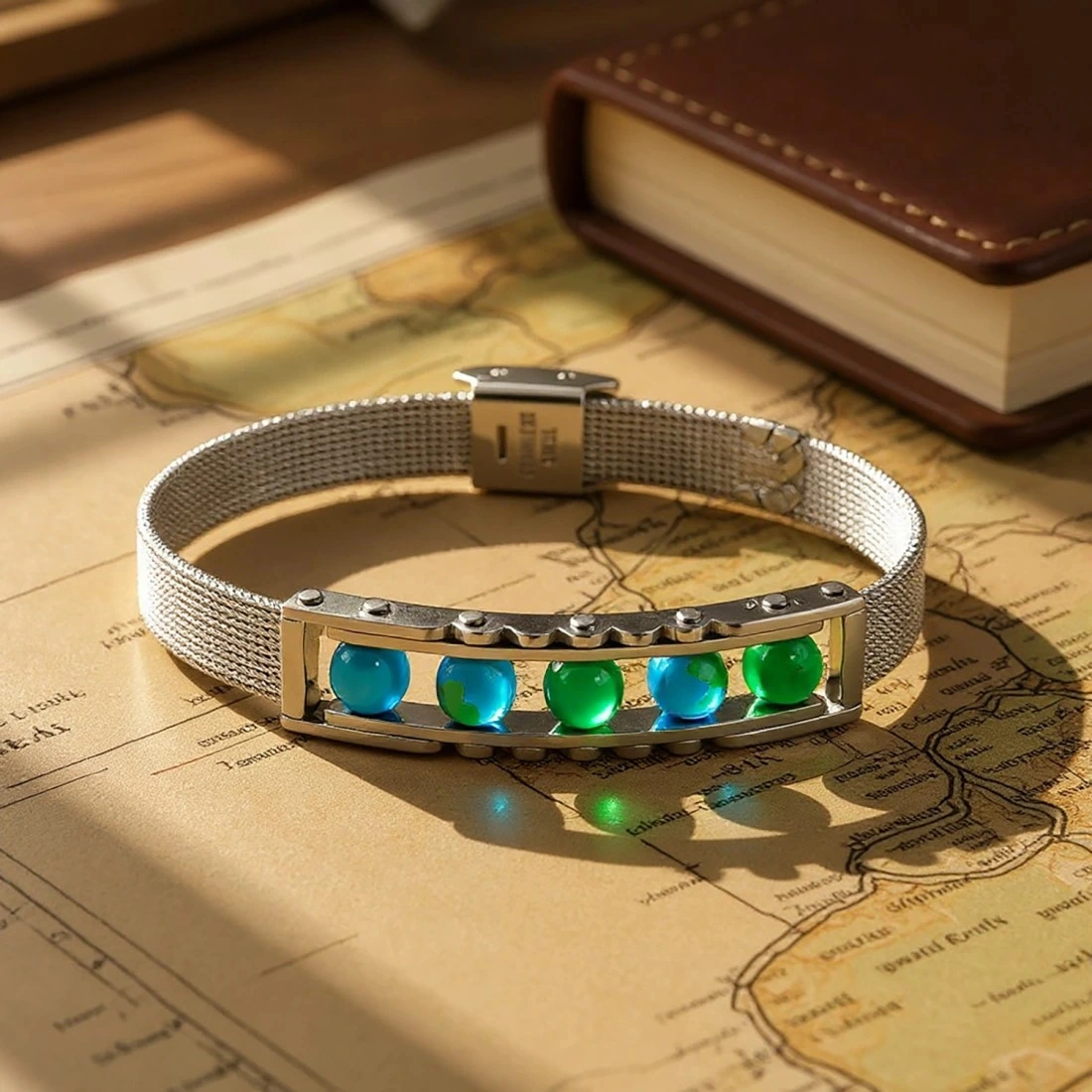 Moncuk Design Yeşil Akik Ve Paslanmaz Çelik Bileklik 33512b23d2 Çok Renkli