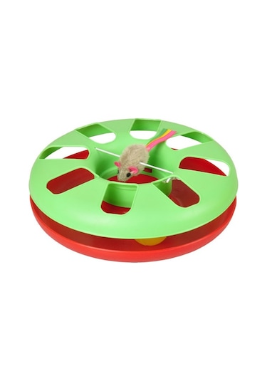 Flamingo 24 CM Dönen Yavru Kedi Oyuncağı Çok Renkli