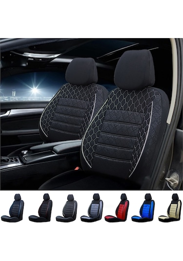 Universal Oto Koltuk Kılıfı Gof Siyah - Beyaz