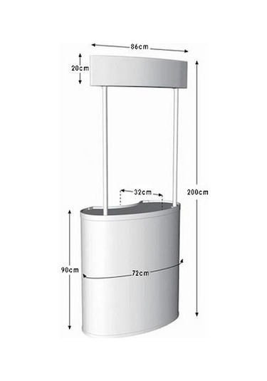 Tanıtım Standı Oval Baskı Hariç