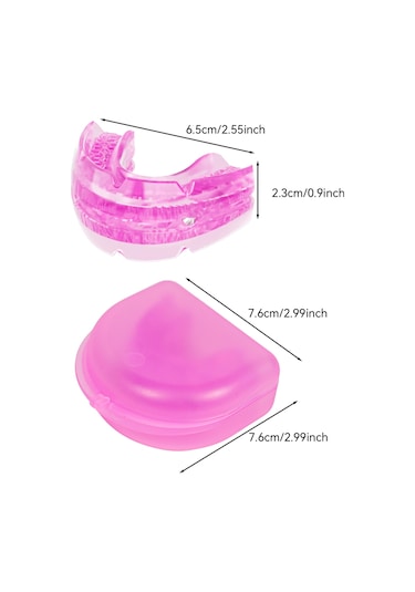 Vkemall Diş Gıcırdatmaya Karşı Saklama Kutusu İle Ayarlanabilir Anti Horlama Cihazı Ağız Pembe