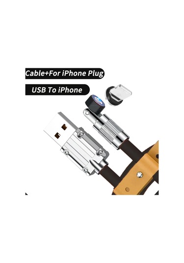 Dıxsg6a 120w 540 Dönen Manyetik Şarj Kablosu Usb-c/micro Usb 1.5m Samsung Iphone Uyumlu İçin Hızlı Şarjfildişi1.8m