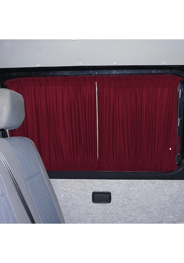 Pandami Opel Vivaro A 2001-2014 Uyumlu Bordo Raylı Oto Perde Takımı