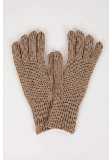 DeFacto 	Kadın Fonksiyonel Triko Eldiven C6839AX24WNBN62 Kahve