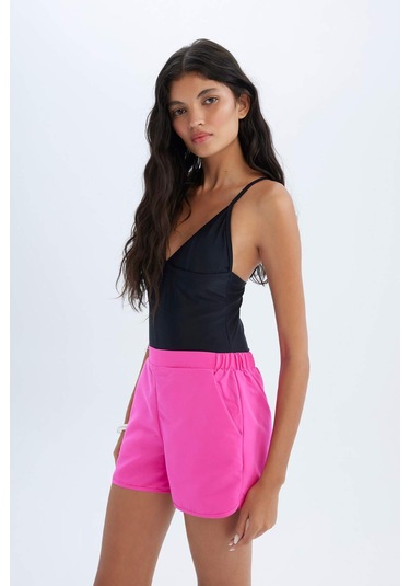 DeFacto Regular Fit Deniz Şortu-Fall in Love T5639AZ24SMPN615 Pembe