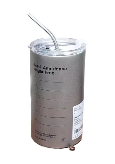 304 Paslanmaz Çelik Taşınabilir Su Bardağı 9v0xeb Gri