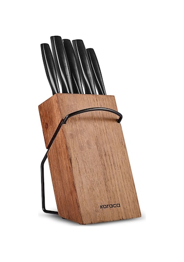 Karaca  Dina Ahşap Bloklu 6 Parça Bıçak Seti