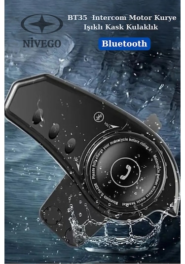Nivego Bt35 Bluetooth 5.0 Intercom Kablosuz Kulaklık - Motosiklet