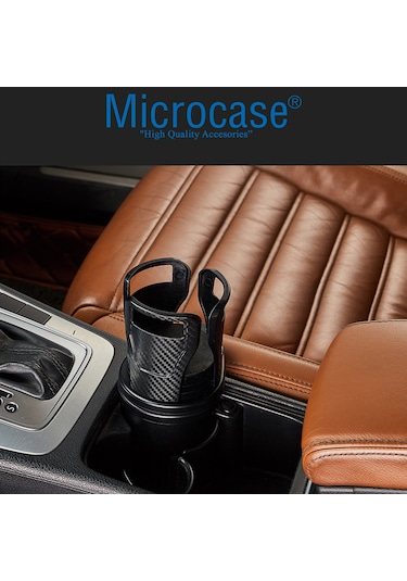 2in1 Araç İçi Şişe Bardak İçecek Tutucu Çift Kupa AL3479 Karbon