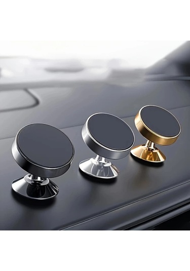 Oldfriend 2 Adet Gümüş Rengi Evrensel Manyetik Araç Tutucu 360 Derece Dönebilir Hava Çıkışlı Telefon Tutucu