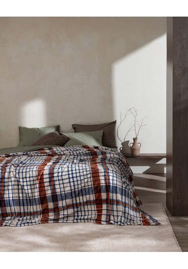 Fravonne Çift Kişilik Welsoft Baskılı Battaniye - Lacivert 8684427292068 Çok Renkli