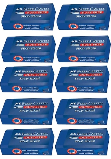 Sınav Silgisi Mavi Silgi Orta Boy 10 Adet Faber Silgi Sınav Yumuşak Silgi Kaliteli Orjinal Okul Öğrenci