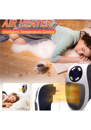 Reedark Uzaktan Kumandalı Taşınabilir Seramik Isıtıcı - 500w Hızlı Isıtma, Dijital Termostat Ve Zamanlayıcı