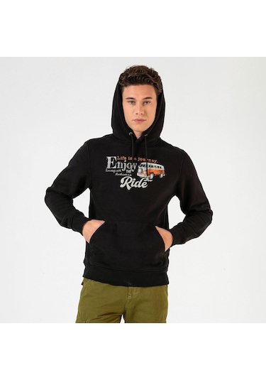 Routefield Hyper Erkek Sweatshirt Siyah Siyah