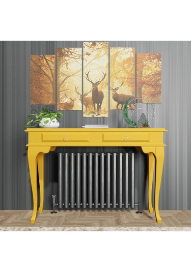 Roys Ahşap 100 Cm Hardal Çekmeceli Petek Üstü Yüksek Dresuar Ahşap