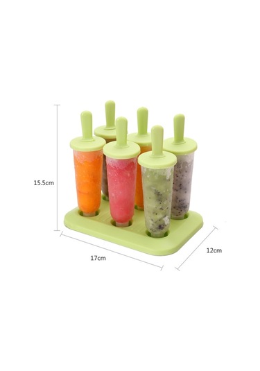 Yaz Diy Yaratıcı Buz Yapımı Kutusu Popsicle Dondurma Kalıbı Green , Size:popsicle Diğer