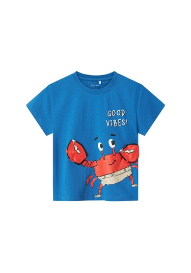 Name It Nmmfısh Nreg Ss Top Box Mavi Erkek Çocuk Kısa Kol T-shirt Mavi