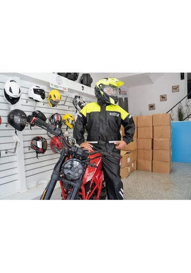 Forte Gt 1134 Cepli Motosiklet Yağmurluk Takımı Sarı