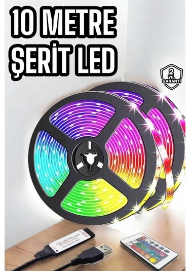 Bfs Şerit Led Yeni Nesil 10 Metre Her Ortama Uygun Çok Renkli