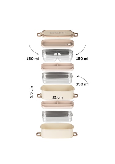 Porsima 1612 3 Katlı 4 Bölmeli Yemek Termosu Luncbox Sefer Tası