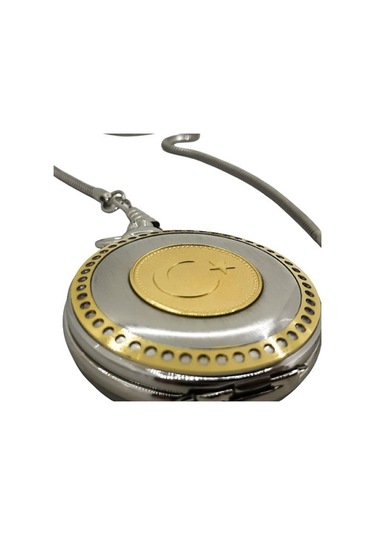 Kişiye Özel Ay Yıldız Kabartmalı Retro Köstekli Cep Saati 1909