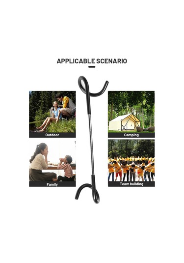 Yunboo Dışarıda Kullanım İçin Çift Yönlü Demir Kuruşak, Kamping Feneri Ve Çanta Asıcı, Lastik Kaplama Kaymazlı, Turuncu Çok Renkli