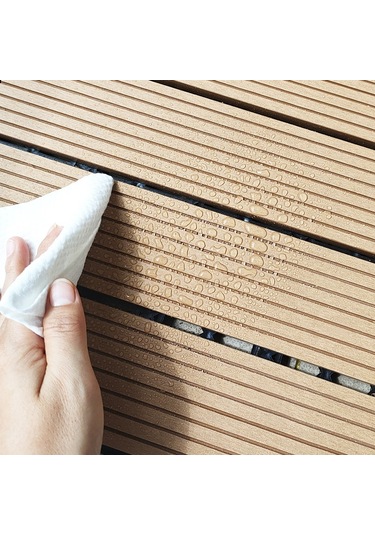 Sones Açık Balkon Plastik Ahşap Su Geçirmez Korozyon Önleyici Sızdırmazlık Zemin, Renk: 1. Köşe Diğer