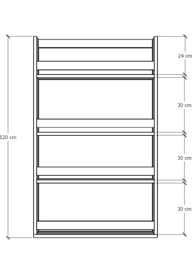 Çocuk Odası Raf / Kitaplık Çr-01 Safir Meşe