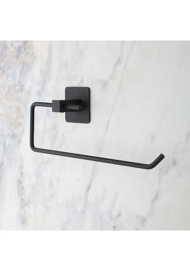 Zmc Bilişim Kendiliğinden Yapışkanlı Siyah Paslanmaz Metal Rulo Havluluk Aparat Çok Renkli