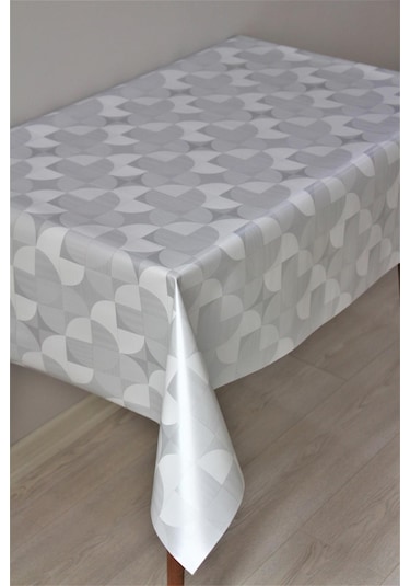 Elyaf Astarlı Silinebilir Pvc Muşamba Masa Örtüsü 68-amrlgeo-gri