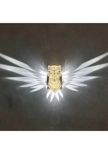 Fortunelane Usb Beslemeli Trapezoid Duvar Lambası, 8w Fener, 10 M² Aydınlatma, Soğuk Beyaz Işık, 6 Ampul, Hızlı Kurulum Kancalı M Beyaz