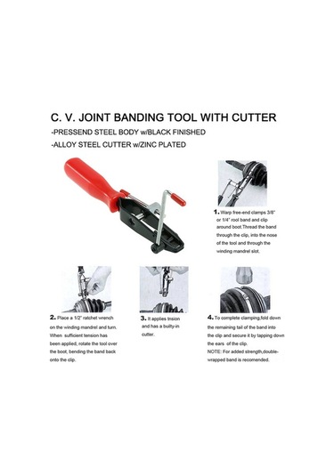 Pazly Profesyonel Cv Keçe Mengene Pencesi Seti - Hızlı Sıkma Kesme, Kırmızı Kırmızı