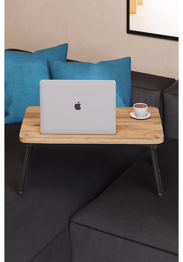 Intergo-Eticaret Renkli Laptop Sehpası Katlanabilir Yatak Koltuk Üstü Kahvaltı Bilgisayar Sehpası